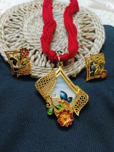 Traditional Gold-Plated Pendant Set