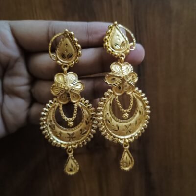 Gold Plated Earrings for Women | Traditional Design