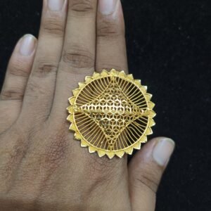 Traditional Gold-Plated Finger Rings for Women