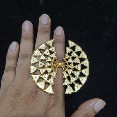 Traditional Gold-Plated Finger Rings for Women