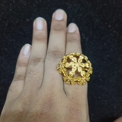Traditional Gold-Plated Finger Rings for Women